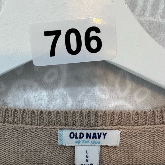 OLD NAVY GUC BIEGE LONG HALF 3/4 SLEEVE DROP SHOULDER TUNIC STYLE L LARGE 706 - Picture 9 of 9